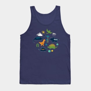 Dinosaur Land - cute Dino pattern Tank Top